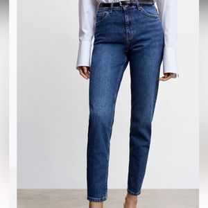 Mango mom jeans in dark blue